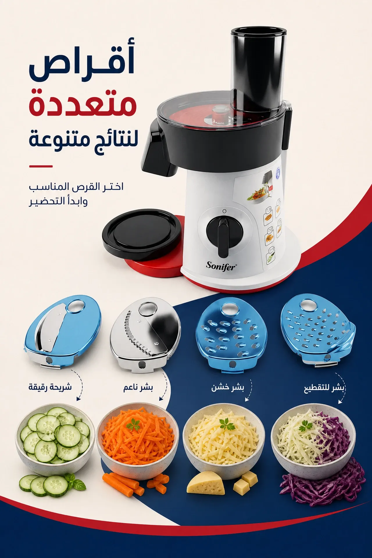 أقراص سونيفر المتعددة للتقطيع والبشر