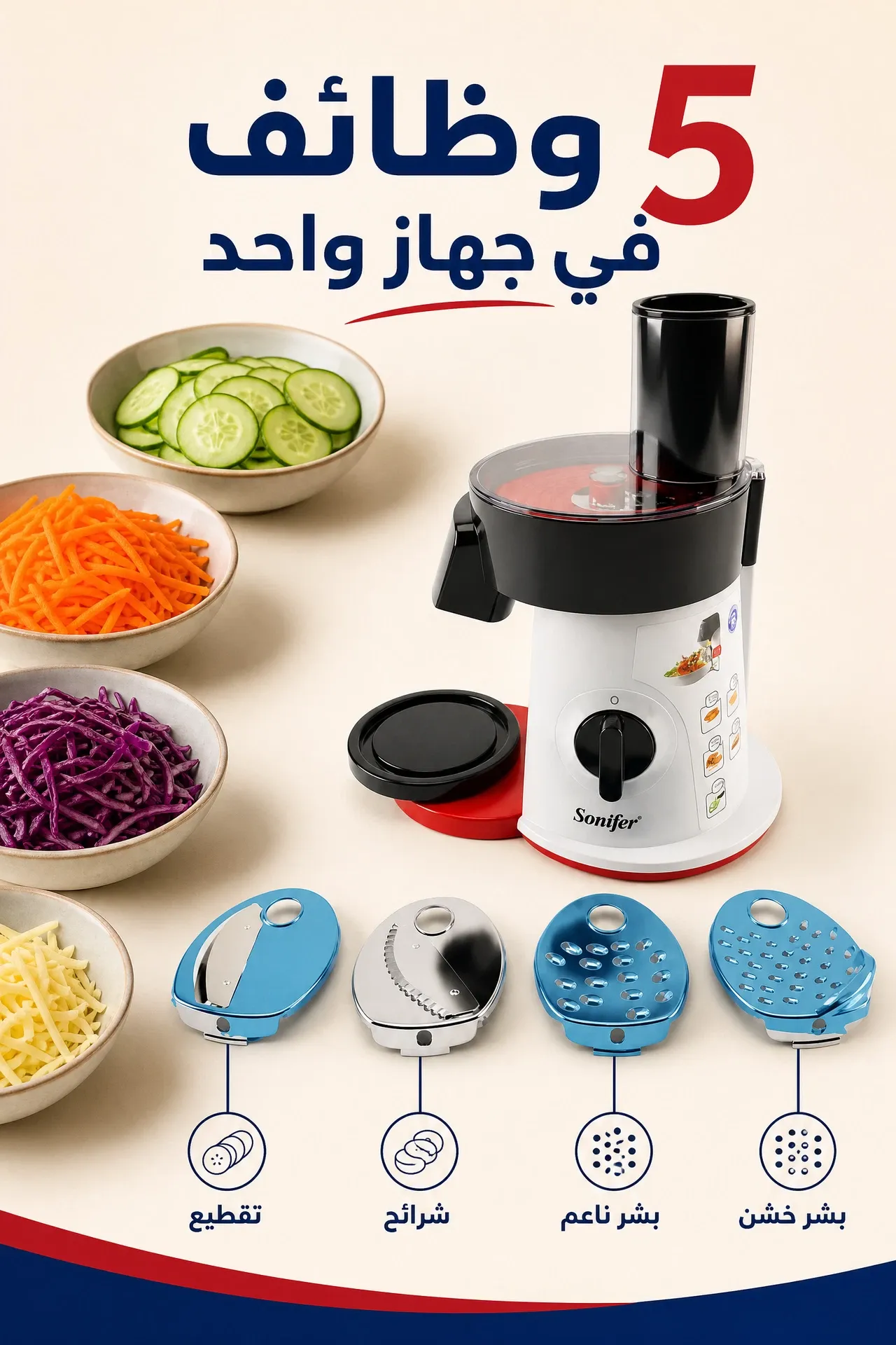 خمس وظائف في جهاز سونيفر واحد
